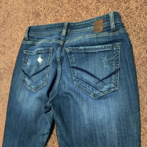 BKE Jeans Womens 28 ( 29 x 30 ) Denim Stella Low Rise Ankle Skinny Distressed - Picture 5 of 10